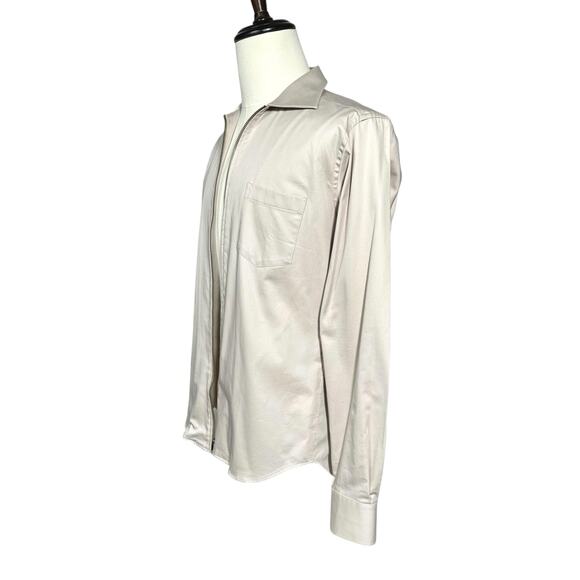 John Henric | Men | Beige Zip Up Safari Over-Shirt Jacket | Size EU 39 Medium - Picture 4 of 11